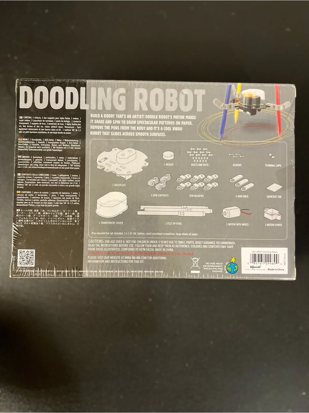 Doodling Robot 4M DIY Science Engineering Robotics Kit New Sealed